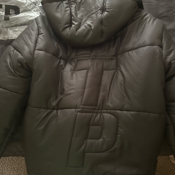 Black Puffer Jacket with Logo - Picture 3 of 10